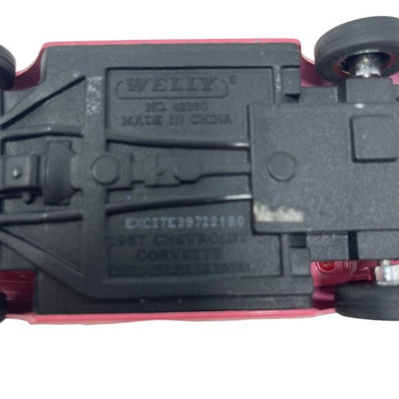 Welly 1957 Pink Chevy Corvette Retro 42360 1/24 DIECAST CAR - Picture 9 of 9